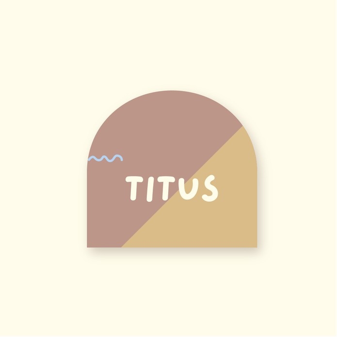 Geboortekaartje colour blocking vlakken • speciale vorm • TITUS