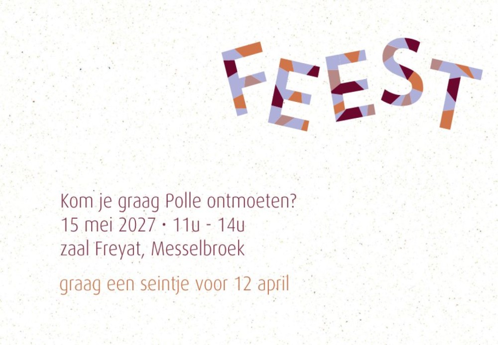 Babyborrelkaartje POLLE • 85x55mm