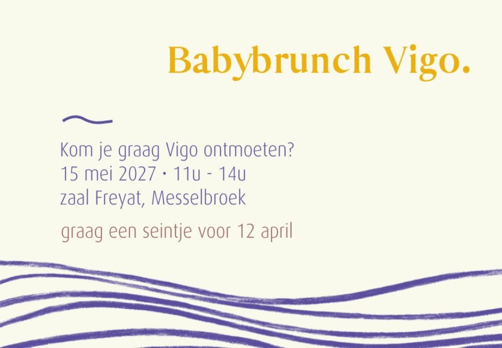 Babyborrelkaartje VIGO • 85x55mm