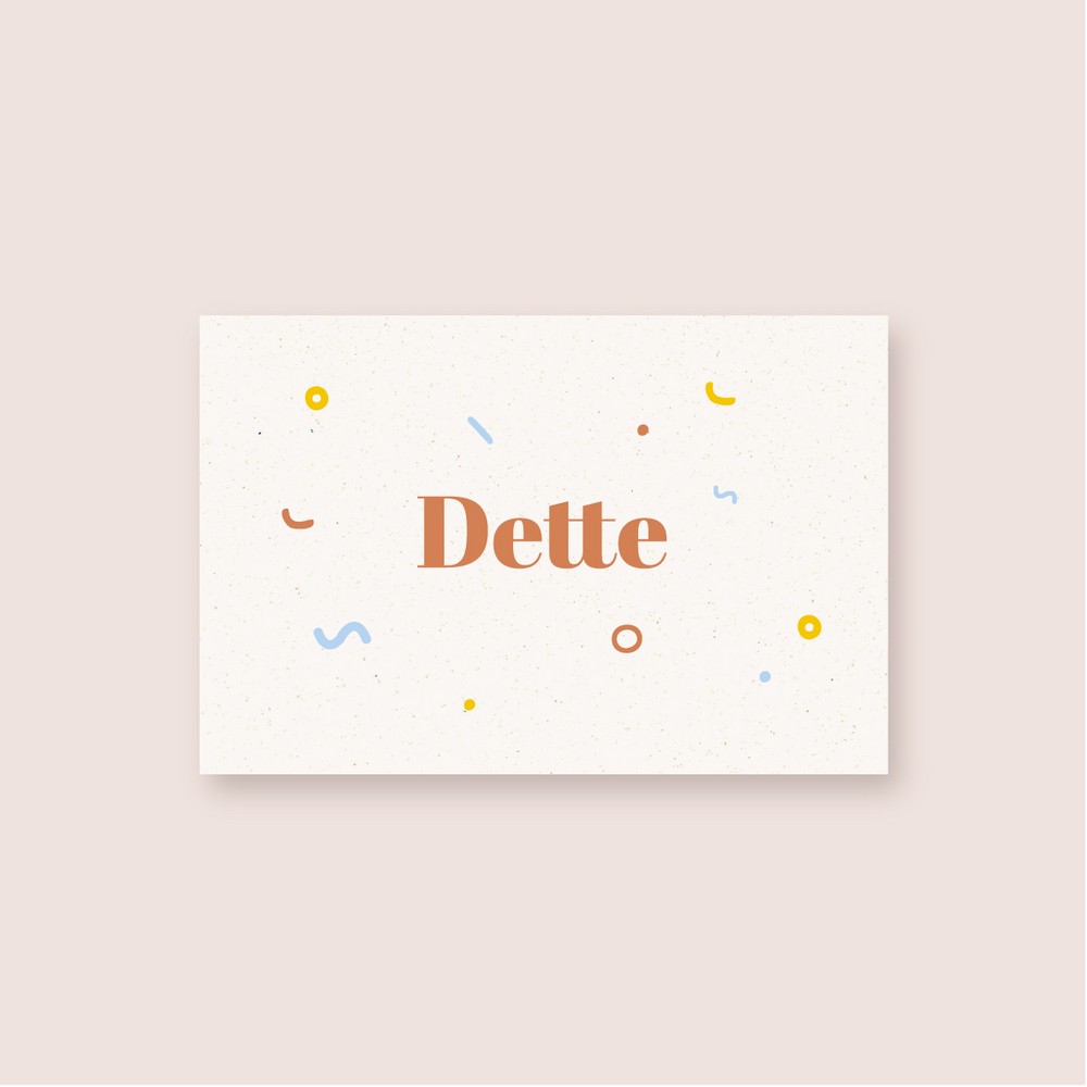 Geboortekaartje confetti • A6 postkaart • DETTE