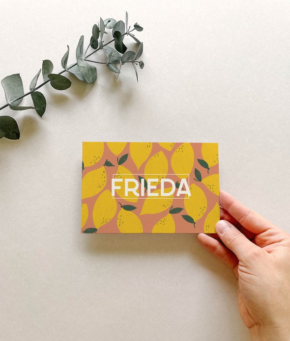 Geboortekaartje zomers met citroentjes • A6 postkaart • FRIEDA