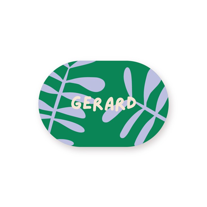 Geboortekaartje kleurrijk met plantjes • speciale vorm • GERARD