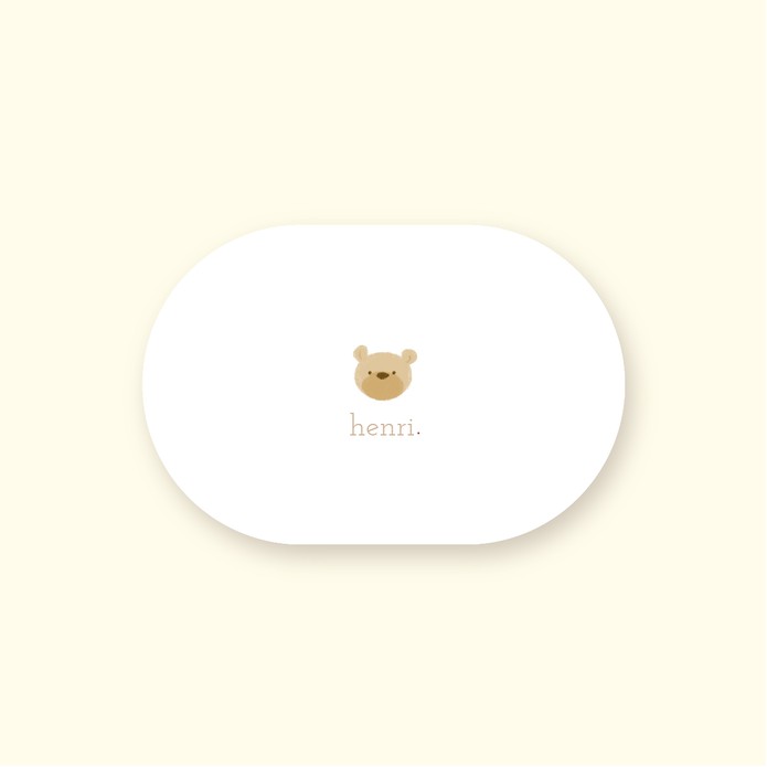 Geboortekaartje schattig beertje • speciale vorm • HENRI