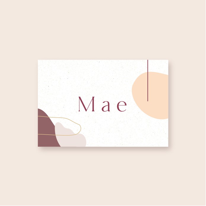 Geboortekaartje minimalisme met organische vlakken • A6 postkaart • MAE