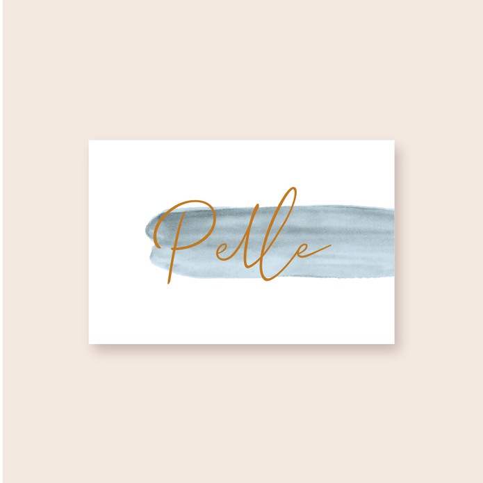 Geboortekaartje minimalistische naam aquarel • A6 postkaart • PELLE