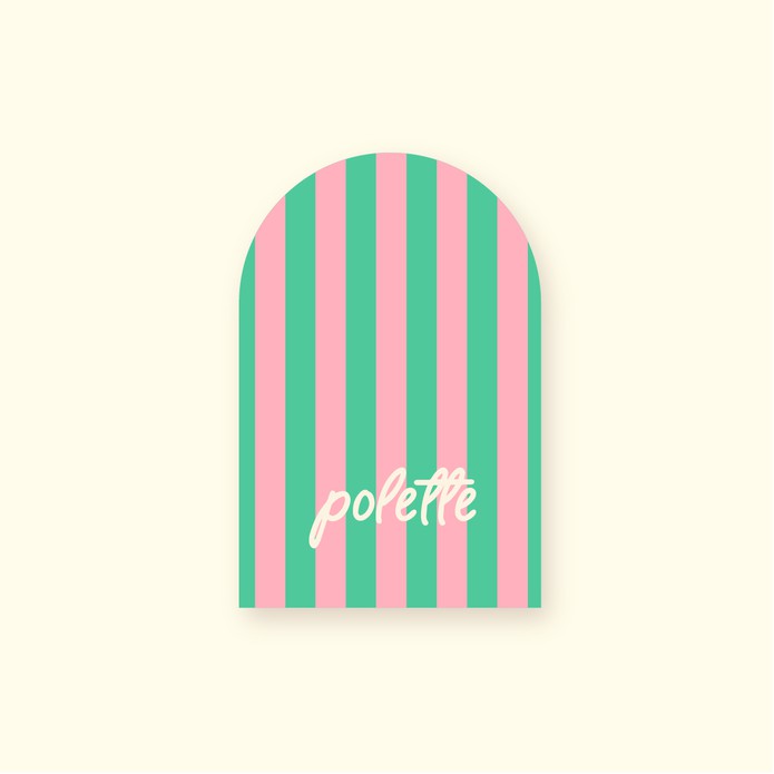 Geboortekaartje met streepjes kleurrijk • speciale vorm • POLETTE