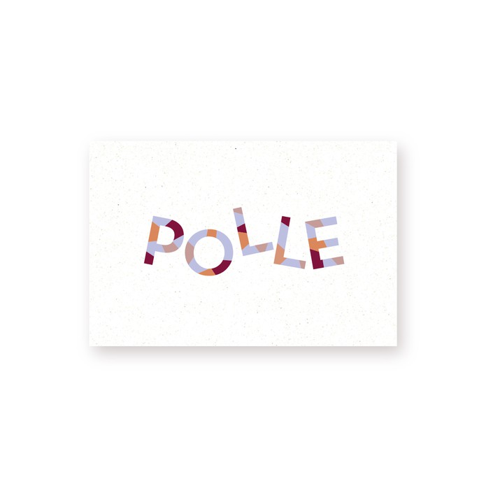 Geboortekaartje met letters in colour block • A6 postkaart • POLLE