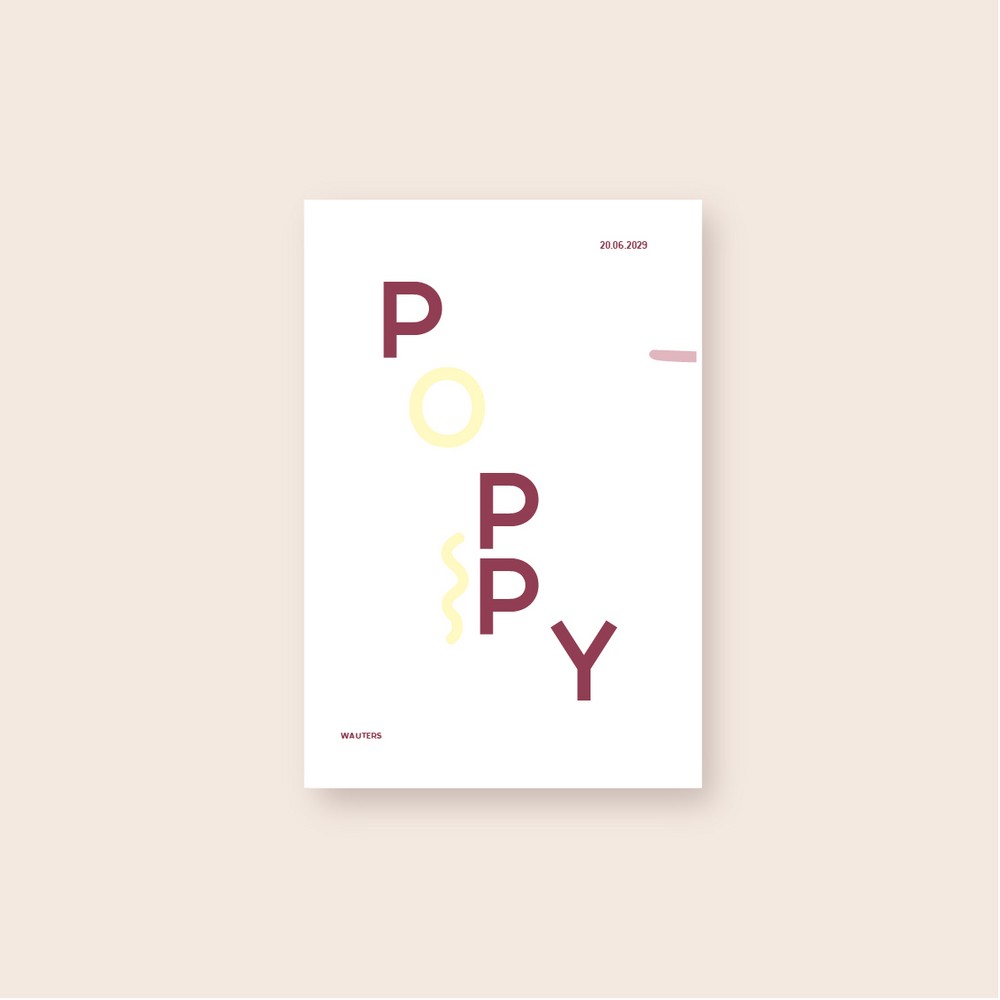 Geboortekaartje letters • POPPY