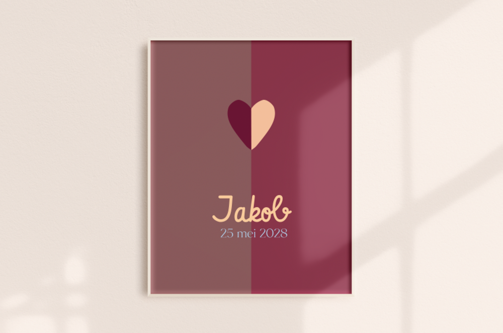 Poster met hartjes • A3 • 30x40cm