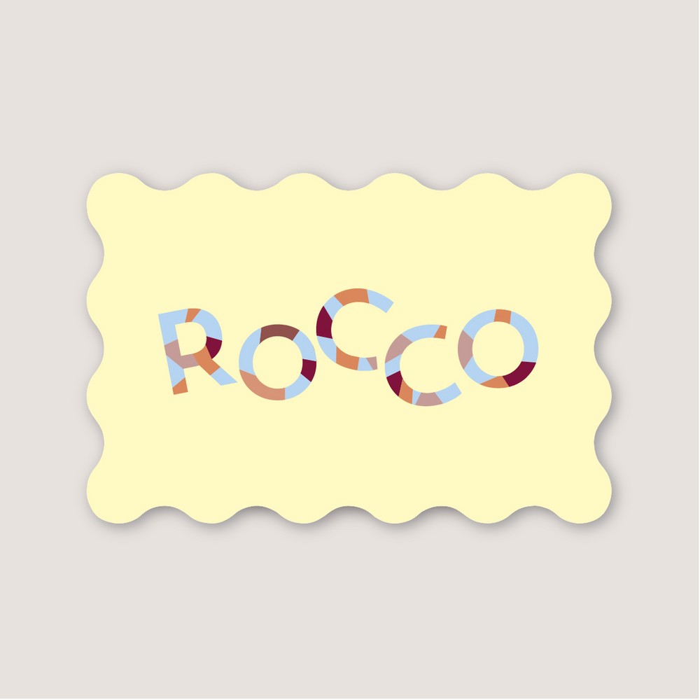 Geboortekaartje speelse letters • speciale vorm • ROCCO