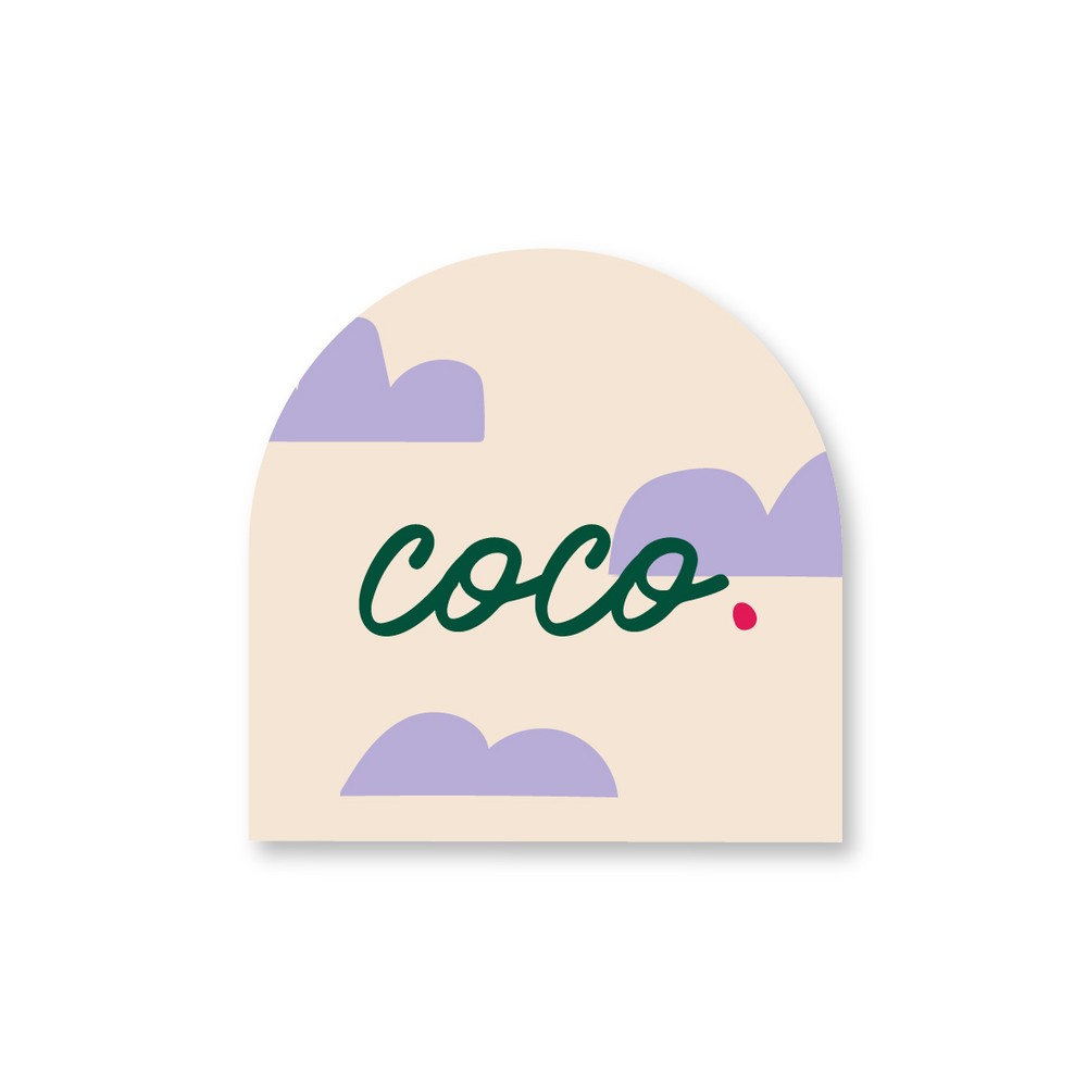 COCO • naamsticker • vorm 3cm • per vel van 48 stickers