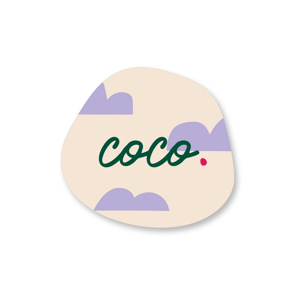 COCO • naamsticker • vorm 3cm • per vel van 48 stickers