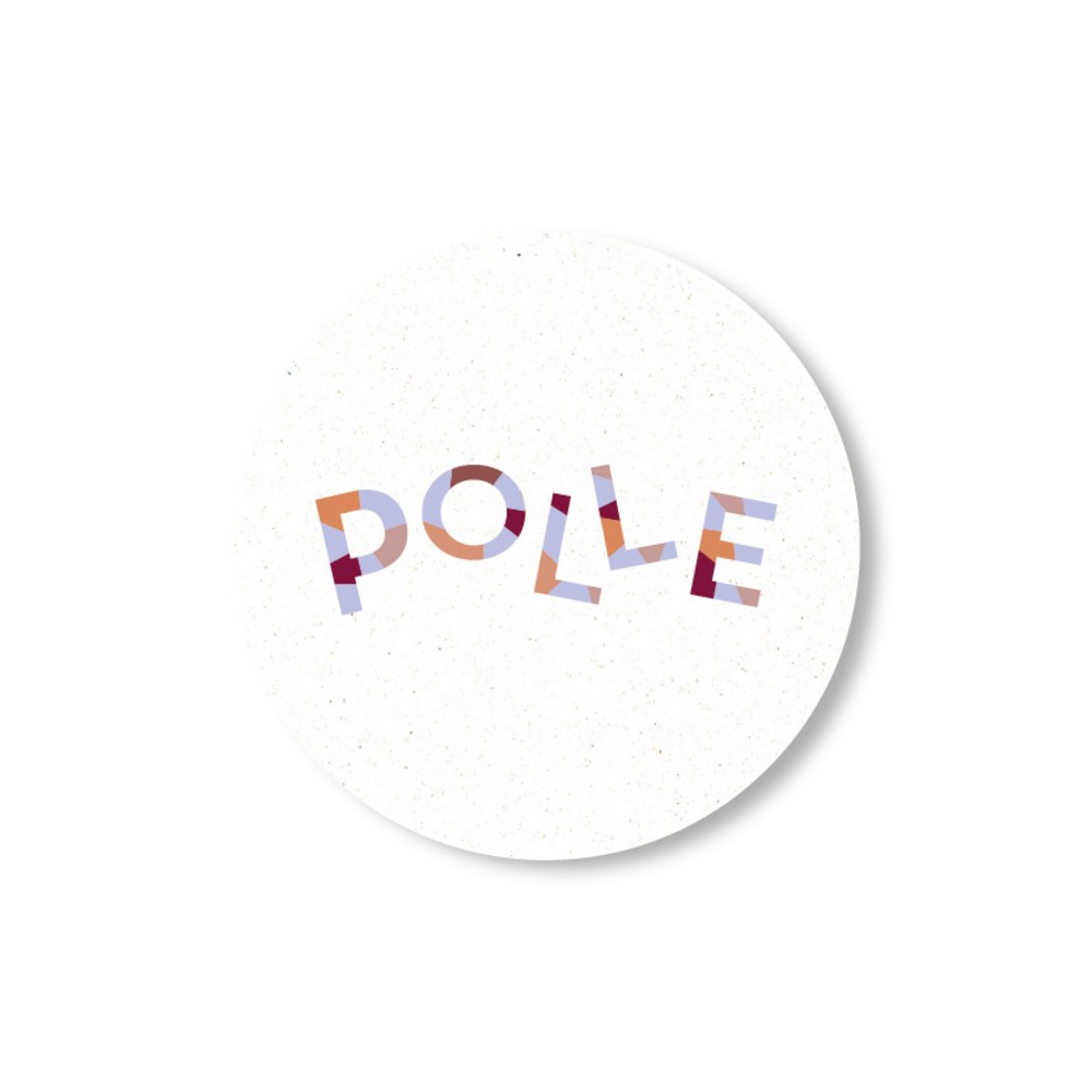 POLLE • naamsticker • rond 3cm • per vel van 40 stickers
